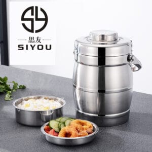 Boîte à lunch isotherme en acier inoxydable, grande capacité, double paroi, épaisse, sous vide, idéale pour la maison, les étudiants et comme boîte à lunch portable.