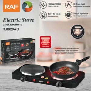 Cuisinière électrique vitrocéramique double foyer