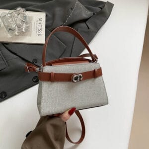 Sac à main rétro givré pour femme, petit sac carré