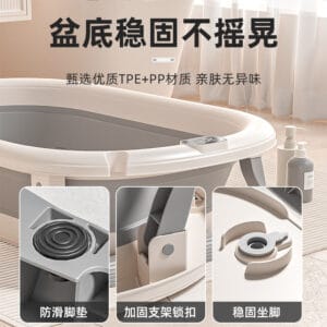 Grande baignoire pliable et portable pour bébés et enfants.