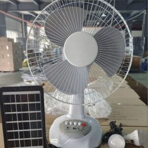 Ventilateur rechargeable solaire de 12 pouces