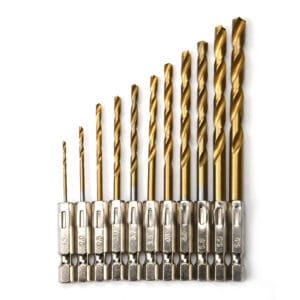 Foret hélicoïdal à tige hexagonale 13PC en acier