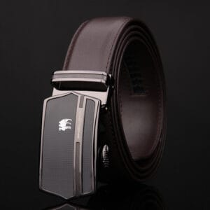 Ceinture d'affaires pour homme en cuir de vachette