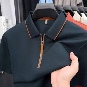 Polo d'été à manches courtes en nylon et élasthanne