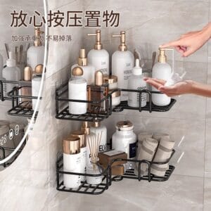 Étagère de salle de bain sans perçage