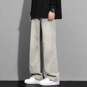 Jeans rétro américains délavés pour hommes